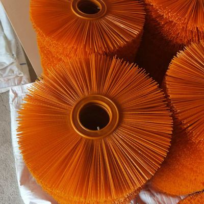 Road Sweeper Brushes 80*350mm Cleaning Equipment Parts Of Wear-resistant Plastic Ring Flat Wafer Brush For Dust Removal