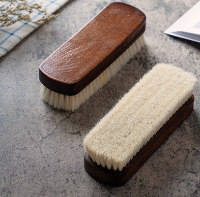 Wool Solid Wood Premium Beech Shoe Brush Polishing and Polishing Leather Shoes Care Multi-functional Brush