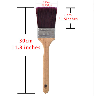 Paint Brush With Soft Purple Long Hair and Wooden Handle for Furniture