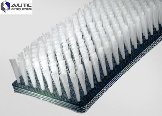 Flexible Staple Set Conveyor Belt Strip Brush Nylon Flexible Industrial Rubber Belt Cleaning Brush/Polishing Brush Round