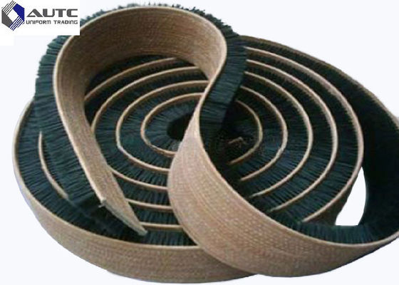 Flexible Staple Set Conveyor Belt Strip Brush Nylon Flexible Industrial Rubber Belt Cleaning Brush/Polishing Brush Round