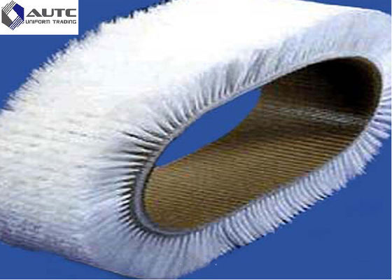 Flexible Staple Set Conveyor Belt Strip Brush Nylon Flexible Industrial Rubber Belt Cleaning Brush/Polishing Brush Round