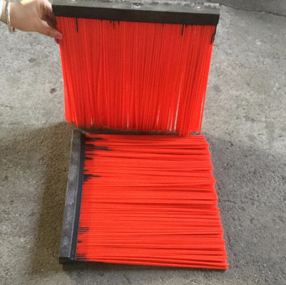 Metal Support Plastic Strip 3x4mm Red PP Fiber Forklift Brush Attachment