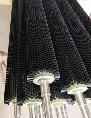 Blue Nylon Spiral Roller Brush For Dust Removal Printing Machine